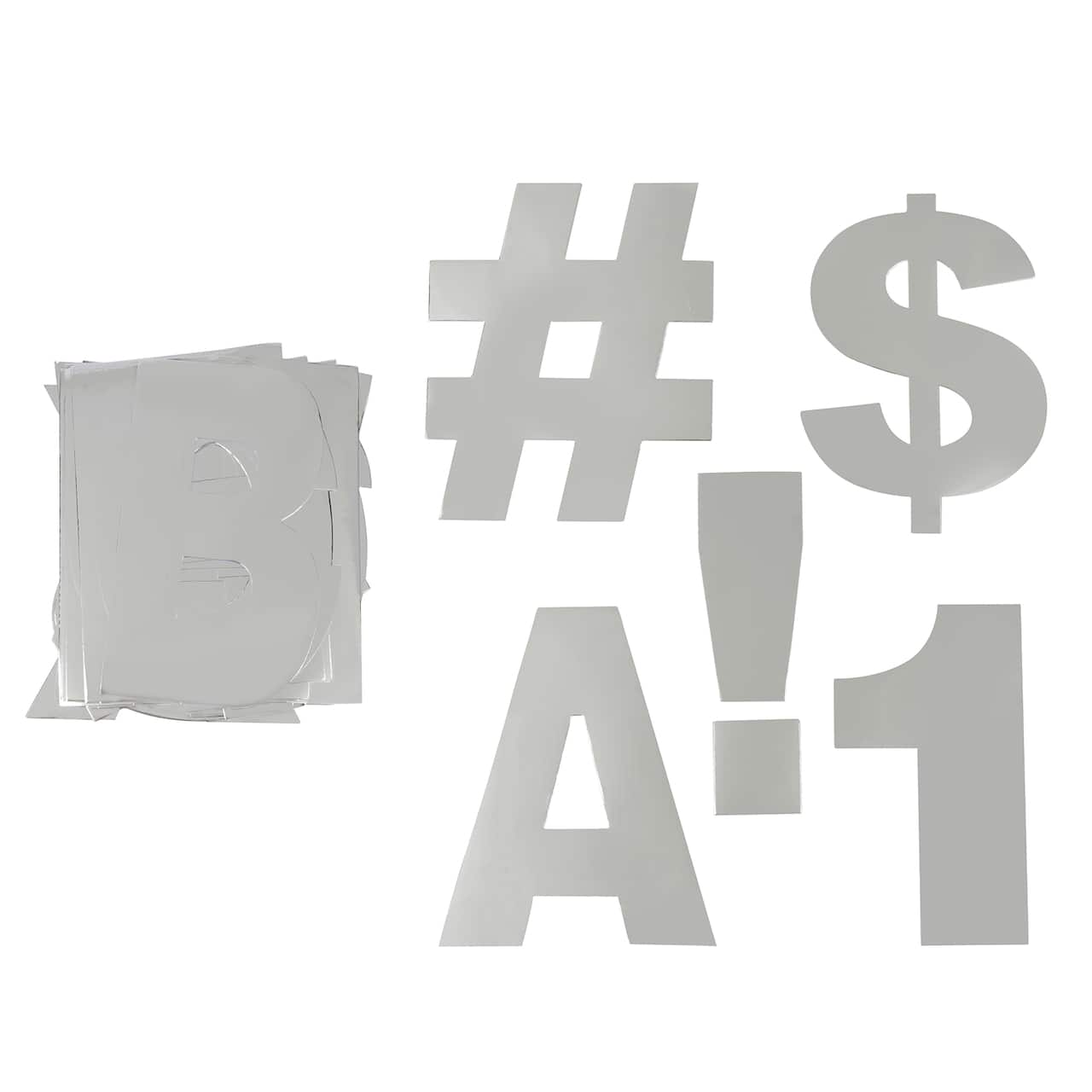 6 Pack: 7" Holographic Project Letters, Numbers & Characters by B2C™